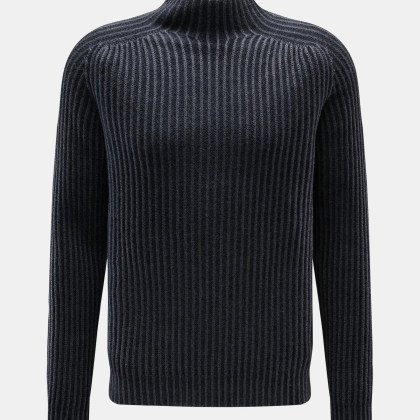04651/ A trip in a bag - Herren - Mock Neck Pullover %27Foggy Mock%27 navy 04651/ A trip in a bag - Herren - Mock Neck Pullover %27Foggy Mock%27 navy