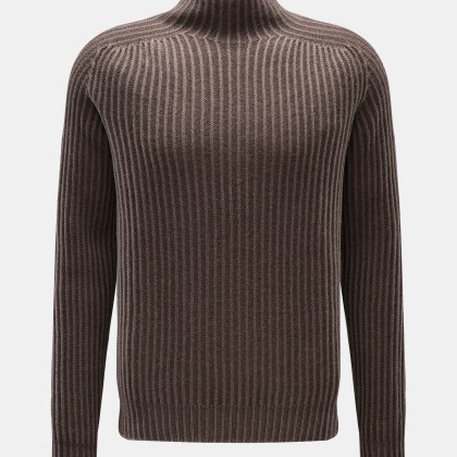 04651/ A trip in a bag - Herren - Mock Neck Pullover %27Foggy Mock%27 taupe 04651/ A trip in a bag - Herren - Mock Neck Pullover %27Foggy Mock%27 taupe