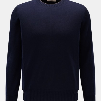 Fioroni - Herren - Cashmere Rundhalspullover navy Fioroni - Herren - Cashmere Rundhalspullover navy