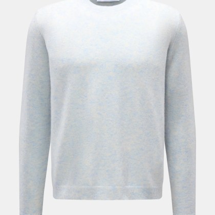 Iris von Arnim - Herren - Cashmere-Seide Rundhalspullover %27Amiro%27 pastellblau meliert Iris von Arnim - Herren - Cashmere-Seide Rundhalspullover %27Amiro%27 pastellblau meliert