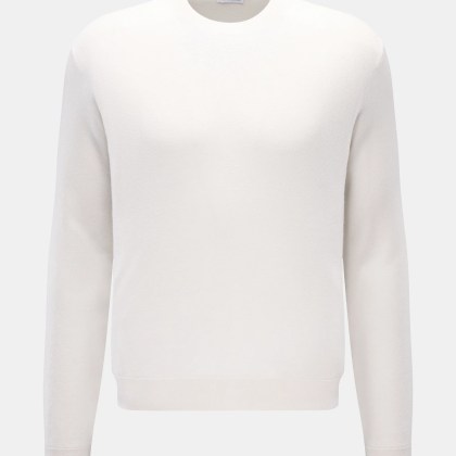 Iris von Arnim - Herren - Cashmere-Seide Feinstrick-Rundhalspullover %27Presano%27 offwhite Iris von Arnim - Herren - Cashmere-Seide Feinstrick-Rundhalspullover %27Presano%27 offwhite