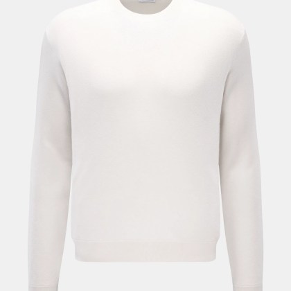 Iris von Arnim - Herren - Cashmere-Seide Feinstrick-Rundhalspullover %27Presano%27 offwhite Iris von Arnim - Herren - Cashmere-Seide Feinstrick-Rundhalspullover %27Presano%27 offwhite