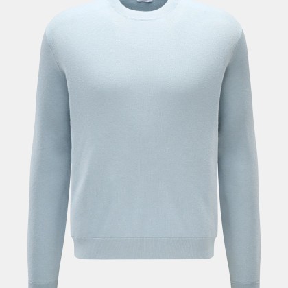 Iris von Arnim - Herren - Cashmere-Seide Feinstrick-Rundhalspullover %27Presano%27 hellblau Iris von Arnim - Herren - Cashmere-Seide Feinstrick-Rundhalspullover %27Presano%27 hellblau