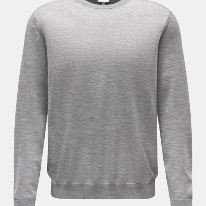 FTC - Herren - Feinstrick Rundhalspullover grau meliert FTC - Herren - Feinstrick Rundhalspullover grau meliert