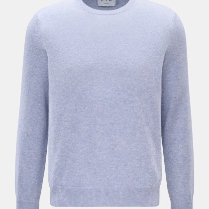 FTC - Herren - Cashmere Rundhalspullover hellblau meliert FTC - Herren - Cashmere Rundhalspullover hellblau meliert