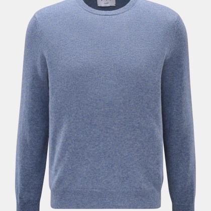 FTC - Herren - Cashmere Rundhalspullover rauchblau meliert FTC - Herren - Cashmere Rundhalspullover rauchblau meliert