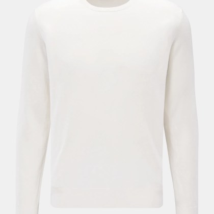 von Braun - Herren - Merino Rundhalspullover offwhite von Braun - Herren - Merino Rundhalspullover offwhite