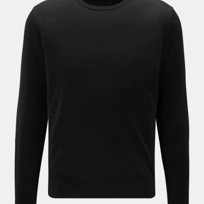 von Braun - Herren - Merino Rundhalspullover schwarz von Braun - Herren - Merino Rundhalspullover schwarz