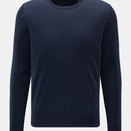 von Braun - Herren - Merino Rundhalspullover navy von Braun - Herren - Merino Rundhalspullover navy