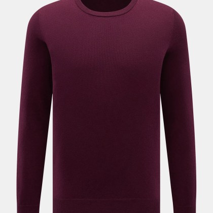 von Braun - Herren - Cashmere Rundhalspullover bordeaux von Braun - Herren - Cashmere Rundhalspullover bordeaux