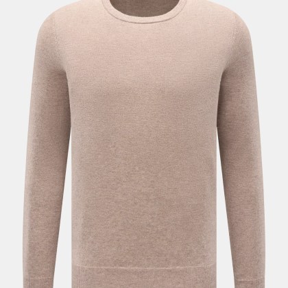 von Braun - Herren - Cashmere Rundhalspullover beige meliert von Braun - Herren - Cashmere Rundhalspullover beige meliert