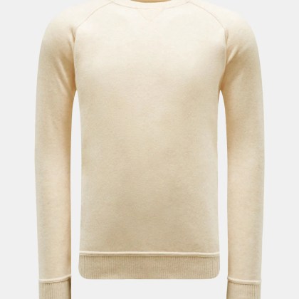 von Braun - Herren - Cashmere R-Neck Pullover beige von Braun - Herren - Cashmere R-Neck Pullover beige