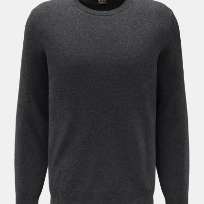 FTC - Herren - Baby-Cashmere Rundhals-Pullover dunkelgrau FTC - Herren - Baby-Cashmere Rundhals-Pullover dunkelgrau