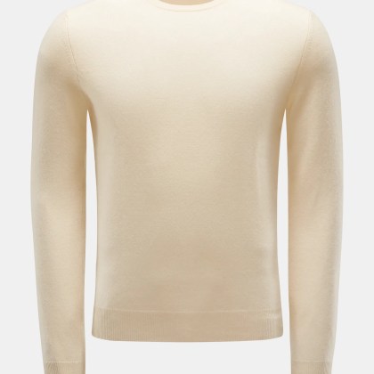 von Braun - Herren - Cashmere R-Neck Pullover creme von Braun - Herren - Cashmere R-Neck Pullover creme