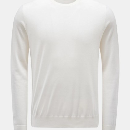 von Braun - Herren - Feinstrick R-Neck Pullover offwhite von Braun - Herren - Feinstrick R-Neck Pullover offwhite