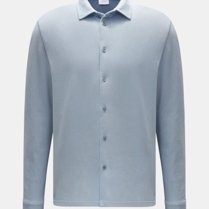 04651/ A trip in a bag - Herren - Piqué-Hemd schmaler Kragen hellblau 04651/ A trip in a bag - Herren - Piqué-Hemd schmaler Kragen hellblau