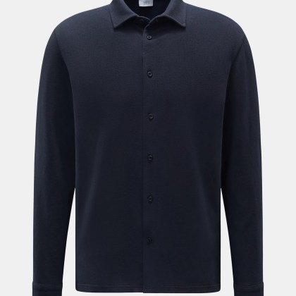 04651/ A trip in a bag - Herren - Piqué-Hemd schmaler Kragen navy 04651/ A trip in a bag - Herren - Piqué-Hemd schmaler Kragen navy