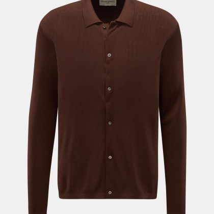 Officine Générale - Herren - Cardigan %27Brent%27 dunkelbraun Officine Générale - Herren - Cardigan %27Brent%27 dunkelbraun