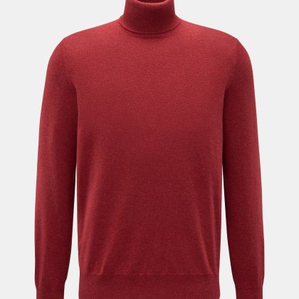 Brunello Cucinelli - Herren - Cashmere Rollkragenpullover dunkelrot Brunello Cucinelli - Herren - Cashmere Rollkragenpullover dunkelrot