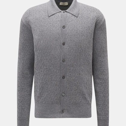 Piacenza 1733 - Herren - Cardigan grau meliert Piacenza 1733 - Herren - Cardigan grau meliert