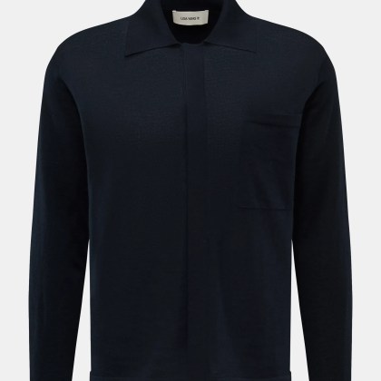 Lisa Yang - Herren - Cashmere Strickhemd %27Kieran%27 navy Lisa Yang - Herren - Cashmere Strickhemd %27Kieran%27 navy