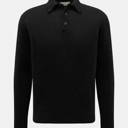 Filippo de Laurentiis - Herren - Strickpolo schwarz Filippo de Laurentiis - Herren - Strickpolo schwarz