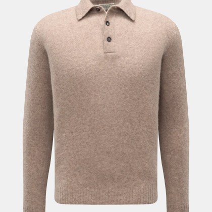 Filippo de Laurentiis - Herren - Strickpolo beige meliert Filippo de Laurentiis - Herren - Strickpolo beige meliert