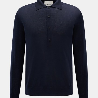 Closed - Herren - Feinstrickpolo navy Closed - Herren - Feinstrickpolo navy