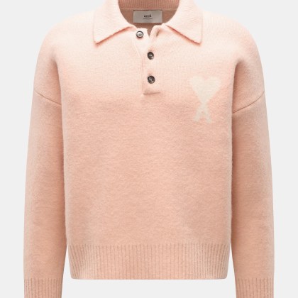 Ami Paris - Herren - Strickpolo rosé Ami Paris - Herren - Strickpolo rosé