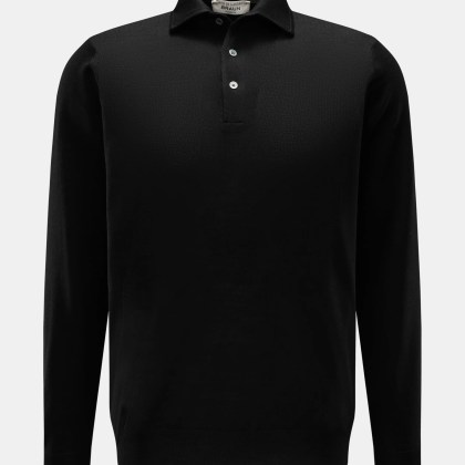 Filippo de Laurentiis - Herren - Feinstrick-Polo schwarz Filippo de Laurentiis - Herren - Feinstrick-Polo schwarz