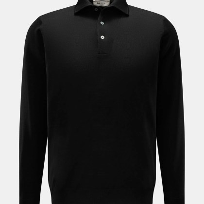 Filippo de Laurentiis - Herren - Feinstrick-Polo schwarz Filippo de Laurentiis - Herren - Feinstrick-Polo schwarz