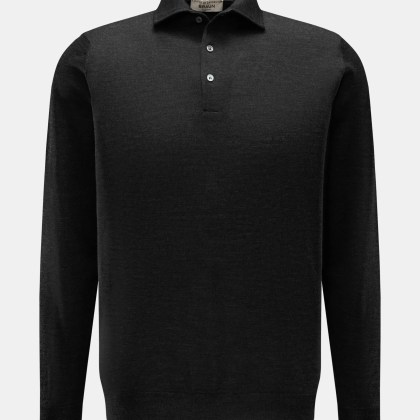 Filippo de Laurentiis - Herren - Feinstrick-Polo anthrazit meliert Filippo de Laurentiis - Herren - Feinstrick-Polo anthrazit meliert