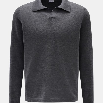 04651/ A trip in a bag - Herren - Strickpolo %27Johnny%27 dunkelgrau 04651/ A trip in a bag - Herren - Strickpolo %27Johnny%27 dunkelgrau