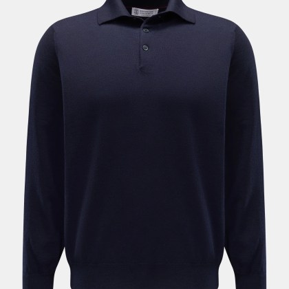 Brunello Cucinelli - Herren - Strickpolo navy Brunello Cucinelli - Herren - Strickpolo navy