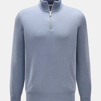 Brunello Cucinelli - Herren - Cashmere Troyer rauchblau Brunello Cucinelli - Herren - Cashmere Troyer rauchblau