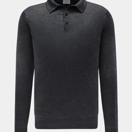 von Braun - Herren - Merino Feinstrickpolo anthrazit meliert von Braun - Herren - Merino Feinstrickpolo anthrazit meliert