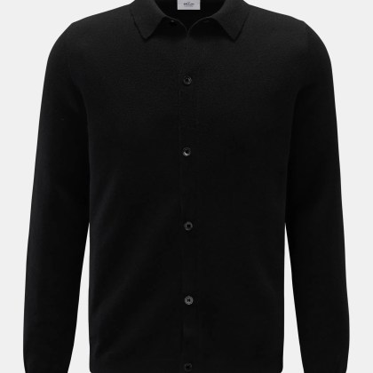 von Braun - Herren - Cashmere Strickhemd schwarz von Braun - Herren - Cashmere Strickhemd schwarz