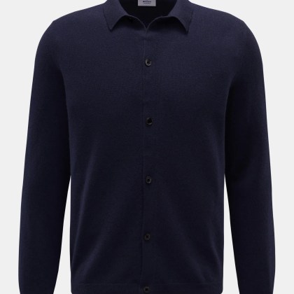 von Braun - Herren - Cashmere Strickhemd navy von Braun - Herren - Cashmere Strickhemd navy