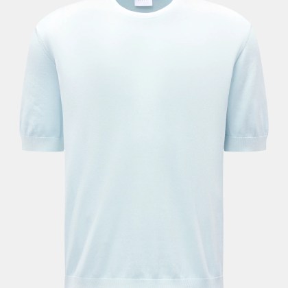 04651/ A trip in a bag - Herren - Kurzarmpullover %27Pima Cotton%27 pastellblau 04651/ A trip in a bag - Herren - Kurzarmpullover %27Pima Cotton%27 pastellblau