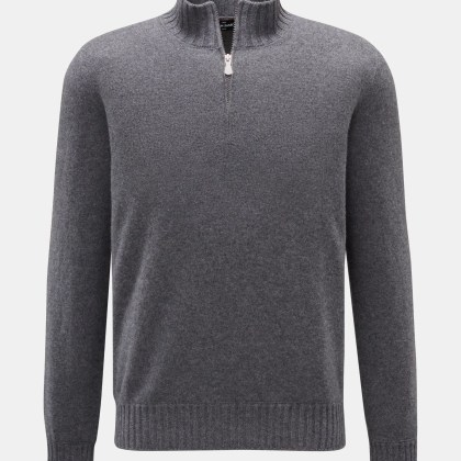 Gran Sasso - Herren - Cashmere Troyer dunkelgrau meliert Gran Sasso - Herren - Cashmere Troyer dunkelgrau meliert