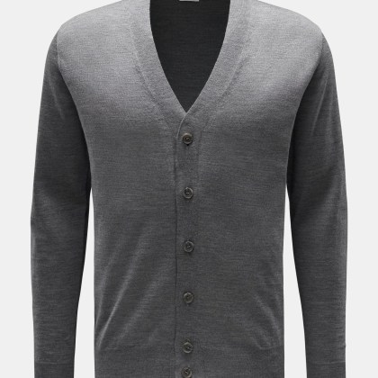 von Braun - Herren - Merino Feinstrick-Cardigan dunkelgrau von Braun - Herren - Merino Feinstrick-Cardigan dunkelgrau