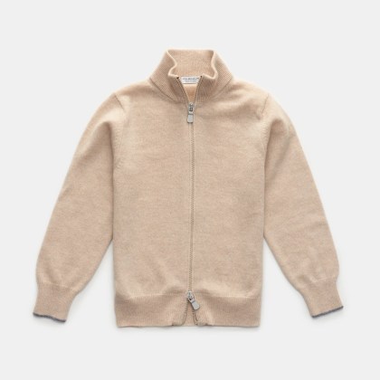 von Braun - Herren - Kinder Cashmere Strickjacke beige von Braun - Herren - Kinder Cashmere Strickjacke beige