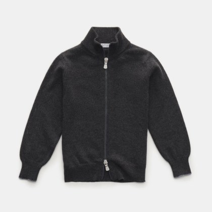 von Braun - Herren - Kinder Cashmere Strickjacke anthrazit von Braun - Herren - Kinder Cashmere Strickjacke anthrazit