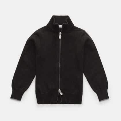 von Braun - Herren - Kinder Cashmere Strickjacke dunkelbraun von Braun - Herren - Kinder Cashmere Strickjacke dunkelbraun