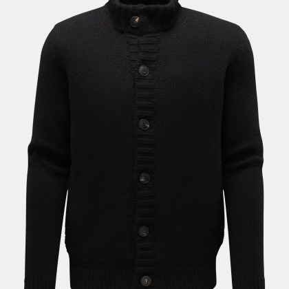 Fedeli - Herren - Cashmere Cardigan %27Breva%27 schwarz Fedeli - Herren - Cashmere Cardigan %27Breva%27 schwarz