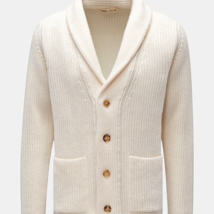 Maurizio Baldassari - Herren - Cashmere Cardigan creme Maurizio Baldassari - Herren - Cashmere Cardigan creme
