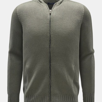 04651/ A trip in a bag - Herren - Strickjacke %27Foggy Full Zip%27 oliv 04651/ A trip in a bag - Herren - Strickjacke %27Foggy Full Zip%27 oliv