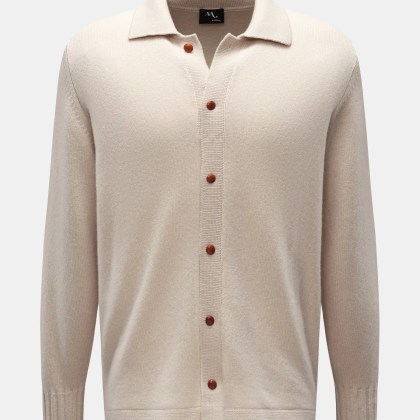 Doppiaa - Herren - Strickhemd %27Aamleto%27 sand Doppiaa - Herren - Strickhemd %27Aamleto%27 sand