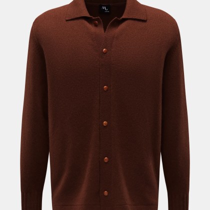 Doppiaa - Herren - Strickhemd %27Aamleto%27 braun Doppiaa - Herren - Strickhemd %27Aamleto%27 braun