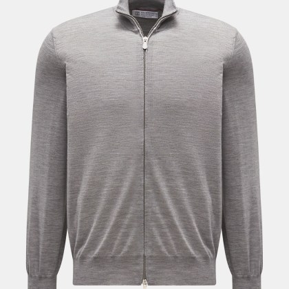 Brunello Cucinelli - Herren - Strickjacke grau meliert Brunello Cucinelli - Herren - Strickjacke grau meliert